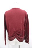 画像2: axes femme / サテンリボンニットカーデ  ボルドー I-25-10-29-011-AX-TO-SA-ZI (2)
