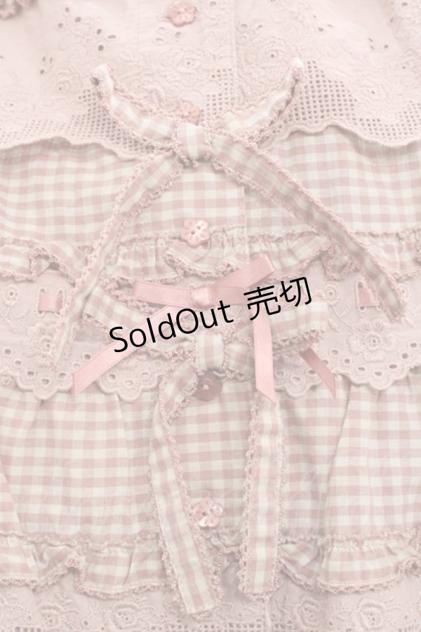 画像4: PINK HOUSE / 綿レース使いアンティークギンガムスカート  ピンクチェック I-25-10-29-083-LO-SK-SA-ZI (4)