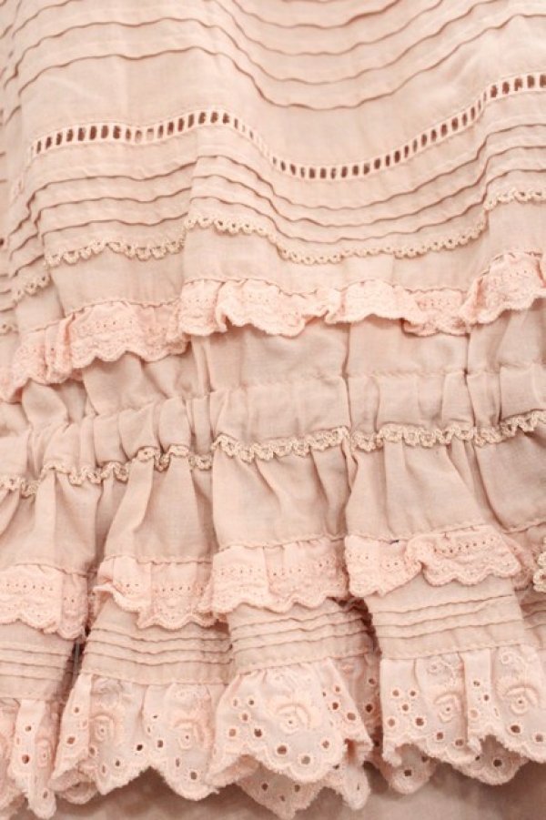 画像4: PINK HOUSE / モノグラムロゴ刺繍入りドロワーズ  ピンク I-25-10-29-085-LO-PA-SA-ZI (4)