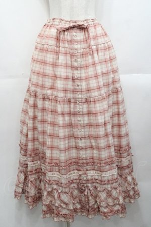 画像: PINK HOUSE / オリジナルチェックスカート  ピンクチェック I-25-10-29-087-LO-SK-SA-ZI