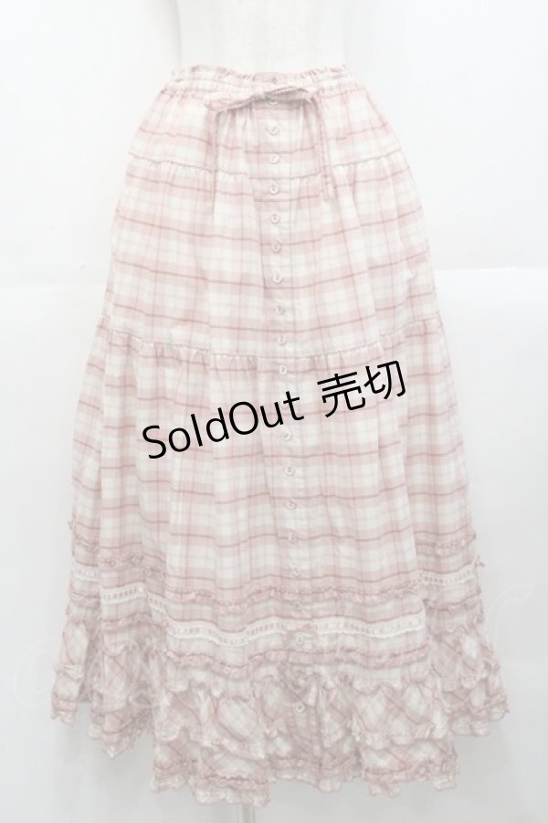 画像1: PINK HOUSE / オリジナルチェックスカート  ピンクチェック I-25-10-29-087-LO-SK-SA-ZI (1)