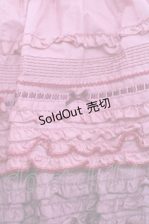 画像4: PINK HOUSE / 段々ピコフリルフリルスカート  ピンクグラデーョン I-25-10-29-089-LO-SK-SA-ZI (4)