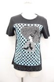 画像1: SEXY DYNAMITE LONDON / ドットプリントTシャツ XS ブラック I-25-10-29-013-PU-TS-SA-ZI (1)