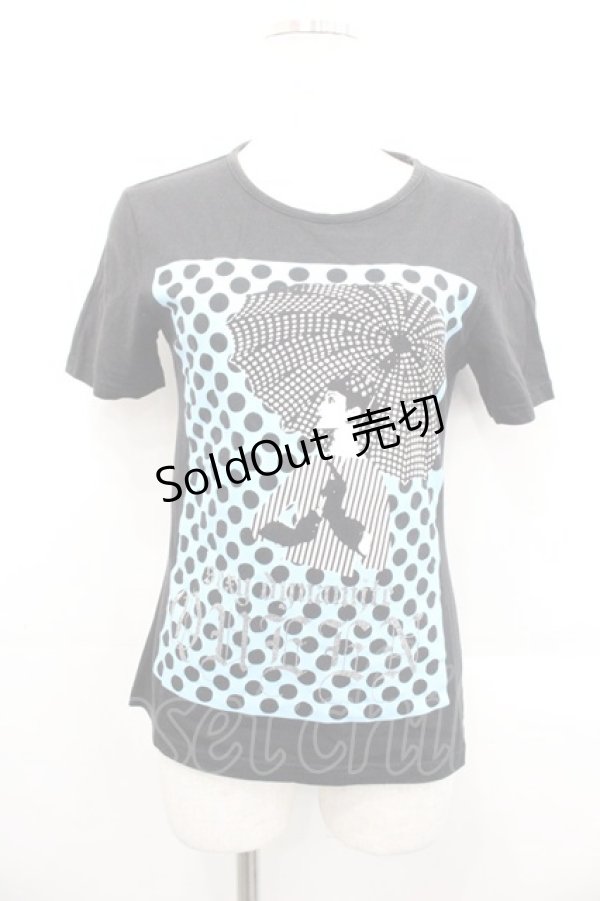 画像1: 【SALE】SEXY DYNAMITE LONDON / ドットプリントTシャツ XS ブラック I-25-10-29-013-PU-TS-SA-ZT058 (1)