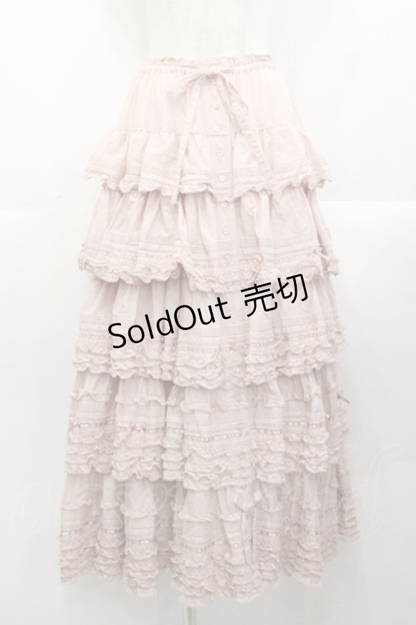 画像1: PINK HOUSE / ローンフリルスカート  ピンク I-25-10-29-091-LO-SK-SA-ZI (1)