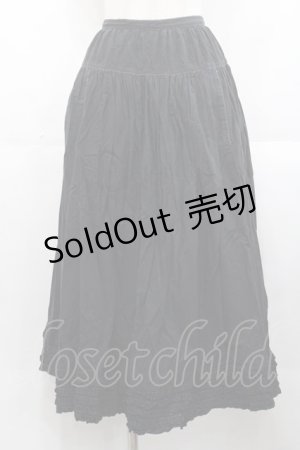 画像: PINK HOUSE / 裾ピコフリルスカート  黒 I-25-10-29-094-LO-SK-SA-ZI