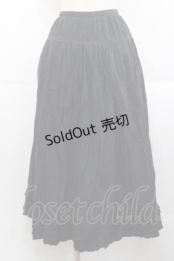 画像1: PINK HOUSE / 裾ピコフリルスカート  黒 I-25-10-29-094-LO-SK-SA-ZI (1)