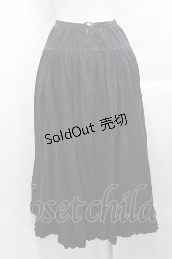 画像2: PINK HOUSE / 裾ピコフリルスカート  黒 I-25-10-29-094-LO-SK-SA-ZI (2)