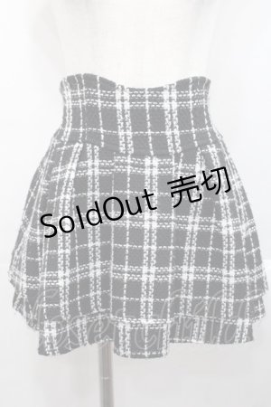 画像: michellMacaron / 美脚ツイードスカパン  黒Ｘ白 I-25-10-29-095-LO-SK-SA-ZI