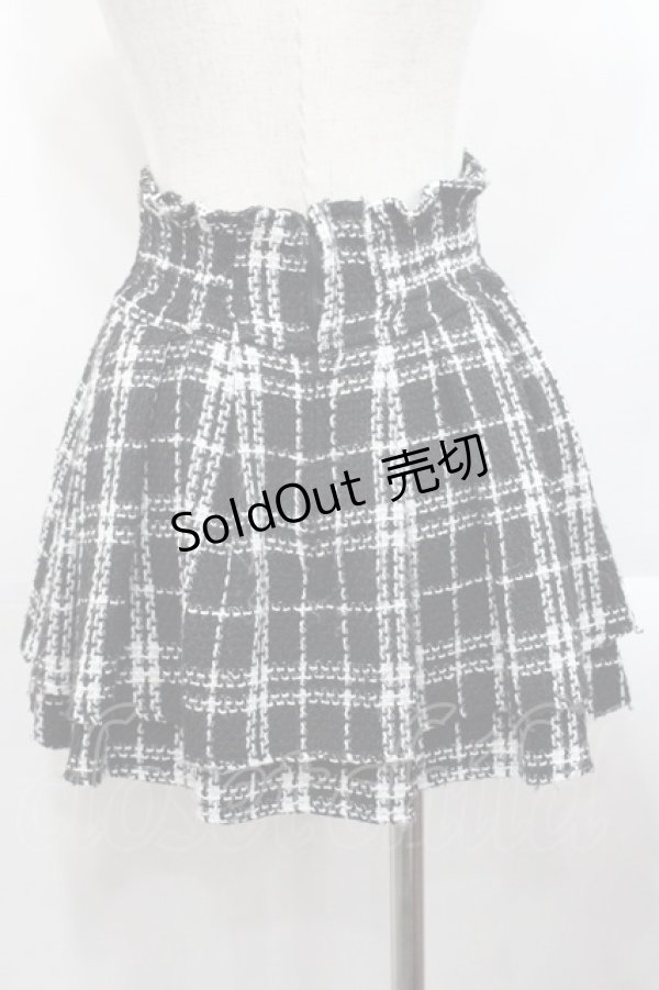 画像2: michellMacaron / 美脚ツイードスカパン  黒Ｘ白 I-25-10-29-095-LO-SK-SA-ZI (2)