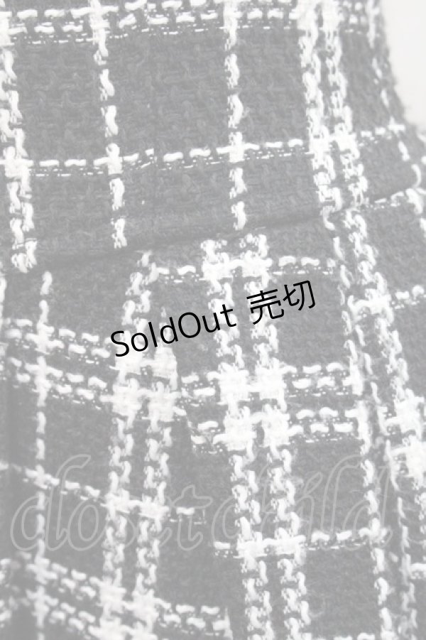 画像3: michellMacaron / 美脚ツイードスカパン  黒Ｘ白 I-25-10-29-095-LO-SK-SA-ZI (3)