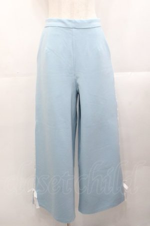 画像: axes femme / リボン付ラインジャージPT  サックスAX I-25-10-29-097-AX-PA-SA-ZI