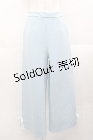 画像: axes femme / リボン付ラインジャージPT  サックスAX I-25-10-29-097-AX-PA-SA-ZI