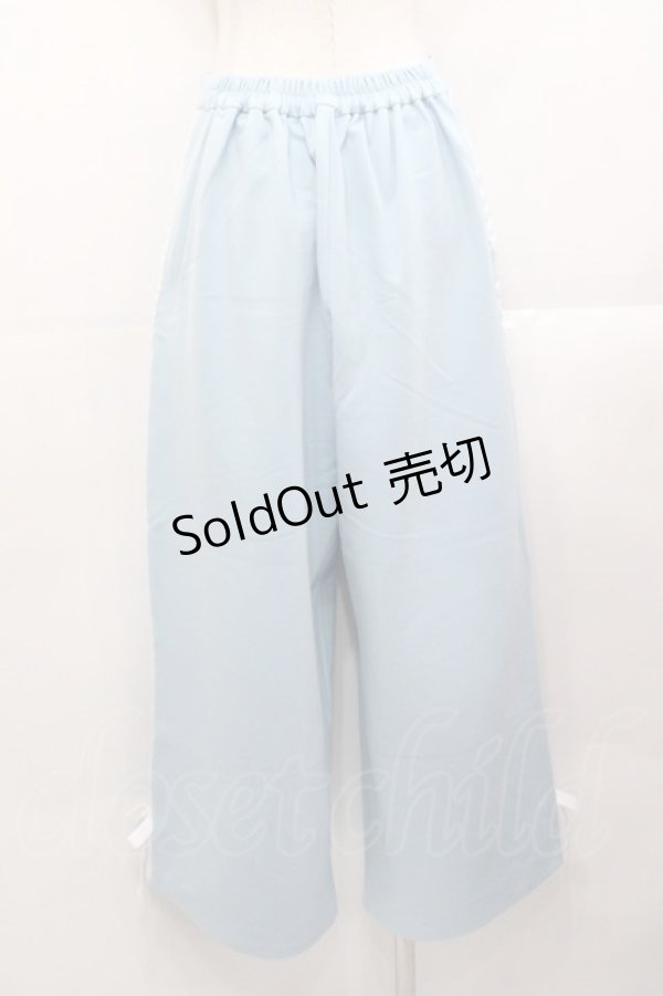 画像2: axes femme / リボン付ラインジャージPT  サックスAX I-25-10-29-097-AX-PA-SA-ZI (2)