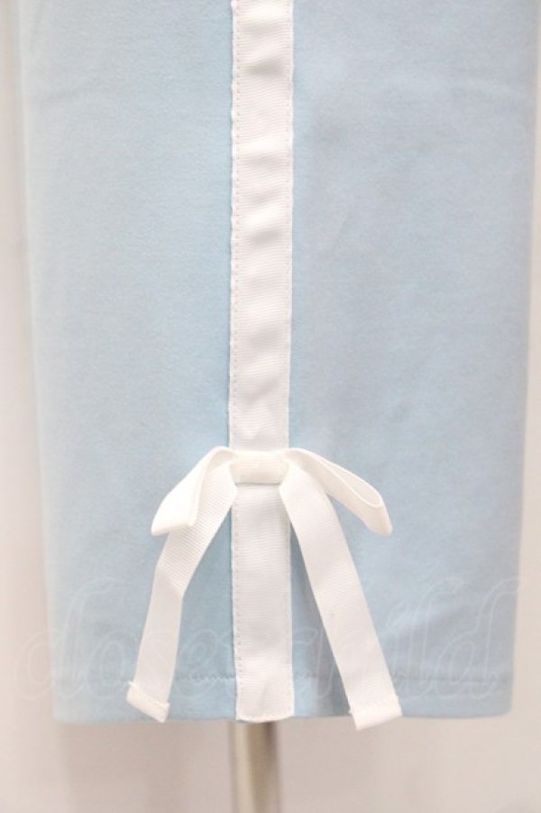 画像3: axes femme / リボン付ラインジャージPT  サックスAX I-25-10-29-097-AX-PA-SA-ZI (3)