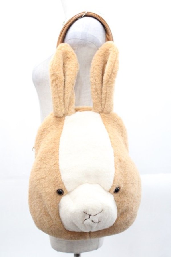 画像1: PINK HOUSE / クッキーラビッツ顔ぐるみバッグ  ブラウン I-25-10-29-100-LO-BG-SA-ZI (1)