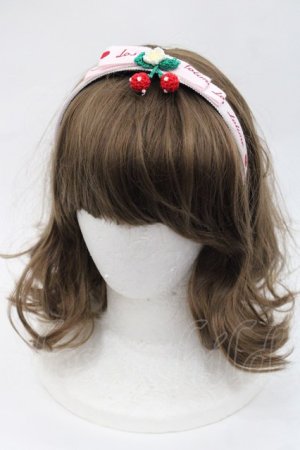 画像: Lolime / Lolime logoリボンカチューシャ  ピンクＸ赤Ｘ緑 I-25-10-29-111-LO-AC-SA-ZI