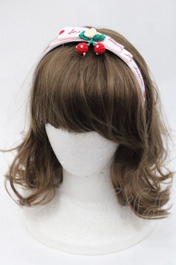 画像1: Lolime / Lolime logoリボンカチューシャ  ピンクＸ赤Ｘ緑 I-25-10-29-111-LO-AC-SA-ZI (1)