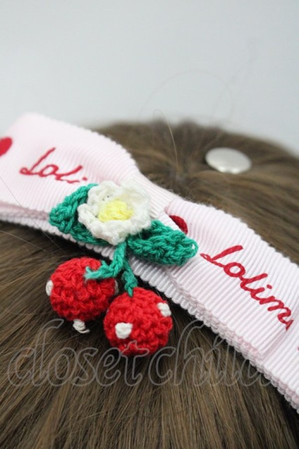 画像3: Lolime / Lolime logoリボンカチューシャ  ピンクＸ赤Ｘ緑 I-25-10-29-111-LO-AC-SA-ZI (3)