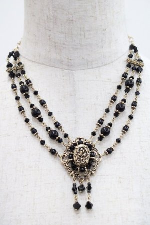 画像: Moi-meme-Moitie / アンティークローズネックレス  ゴールドＸ黒 I-25-10-29-115-MO-AC-SA-ZI