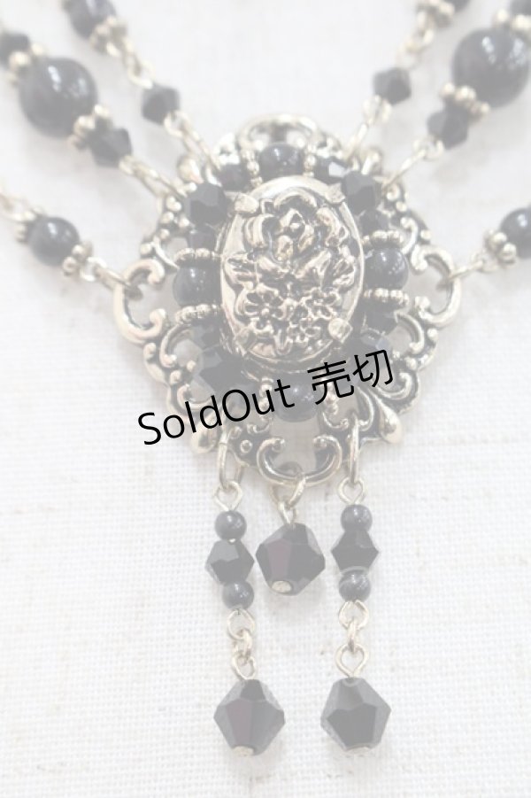 画像2: Moi-meme-Moitie / アンティークローズネックレス  ゴールドＸ黒 I-25-10-29-115-MO-AC-SA-ZI (2)