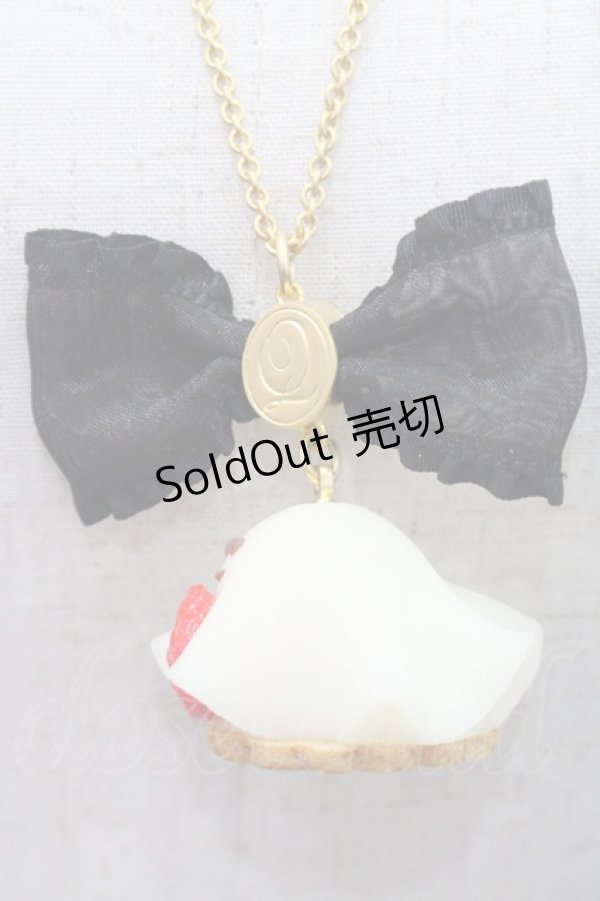 画像4: Q-pot. / イチゴおばケーキネックレス  白Ｘ赤Ｘ黒 I-25-10-29-116-QP-AC-SA-ZI (4)