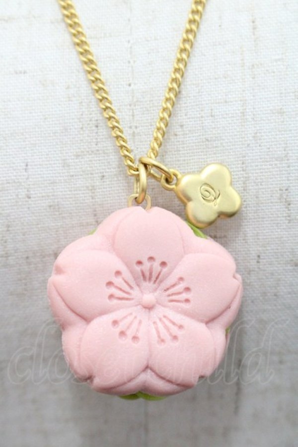 画像2: Q-pot. / サクラモナカマッチャアンネックレス  ピンクＸ抹茶 I-25-10-29-117-QP-AC-SA-ZI (2)