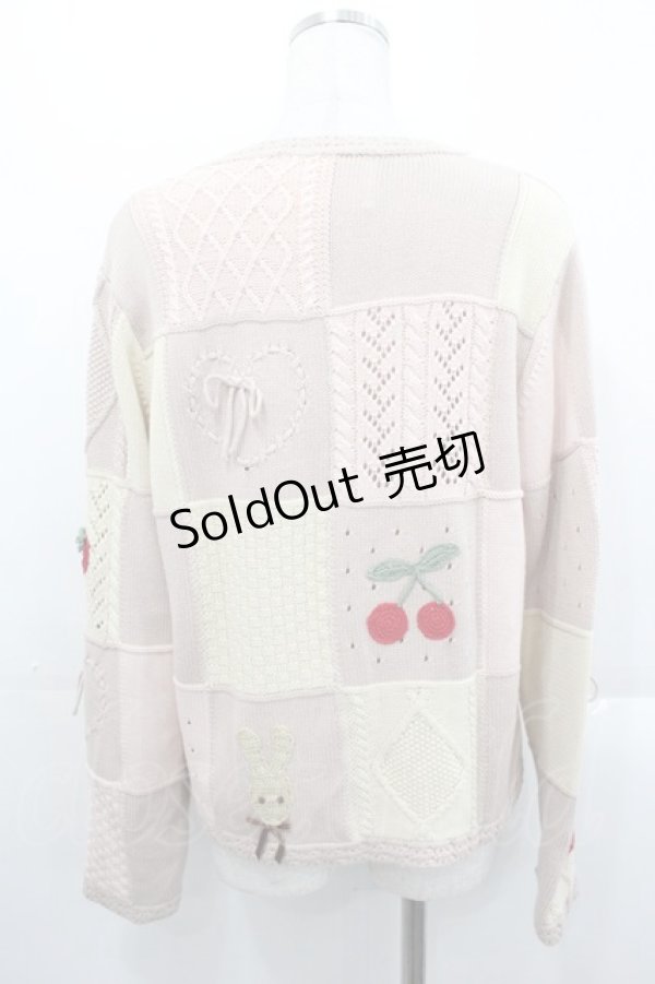画像2: PINK HOUSE / クッキーラビットのカーディガン  ピンク I-25-10-29-018-LO-TO-SA-ZI (2)