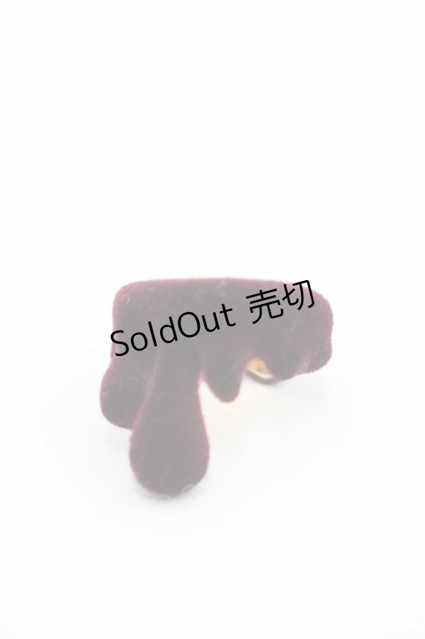 画像1: Q-pot. / フロッキーボルドーメルトリング 約10号 ボルドー I-25-10-29-119-QP-AC-SA-ZI (1)