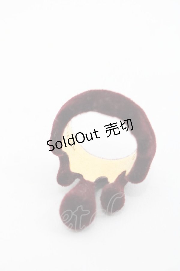 画像4: Q-pot. / フロッキーボルドーメルトリング 約10号 ボルドー I-25-10-29-119-QP-AC-SA-ZI (4)