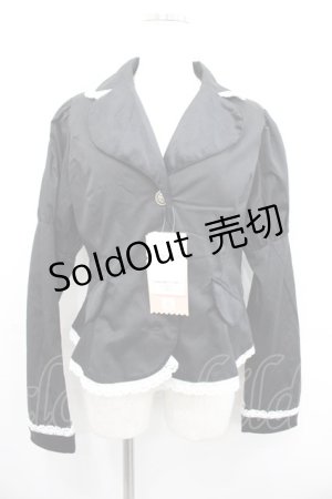 画像: Eri Aino's collaboration / ツイル*ベロアジャケット LL 黒Ｘ白 I-25-10-29-021-LO-JA-SA-ZI