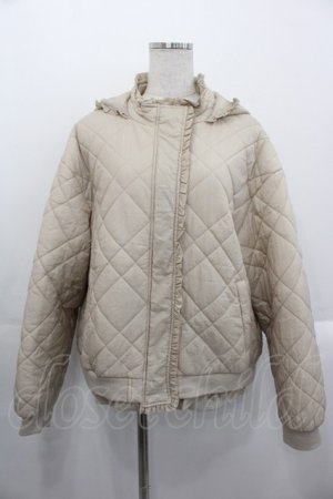 画像: merry jenny / ナイロンフリルキルティングジャケット  ベージュ I-25-10-29-024-LO-JA-SA-ZI