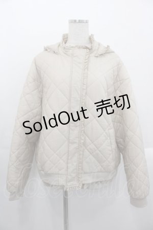 画像: merry jenny / ナイロンフリルキルティングジャケット  ベージュ I-25-10-29-024-LO-JA-SA-ZI