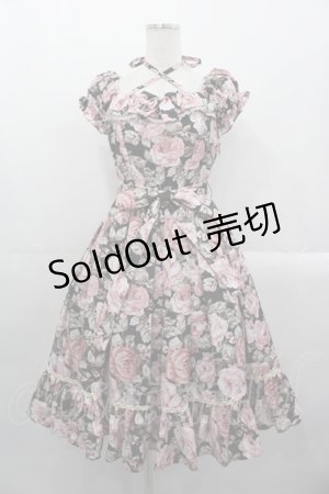 画像: Victorian maiden / ローズゴブランポリーヌドレスワンピース  ブラック I-25-10-29-027-CL-OP-SA-ZI