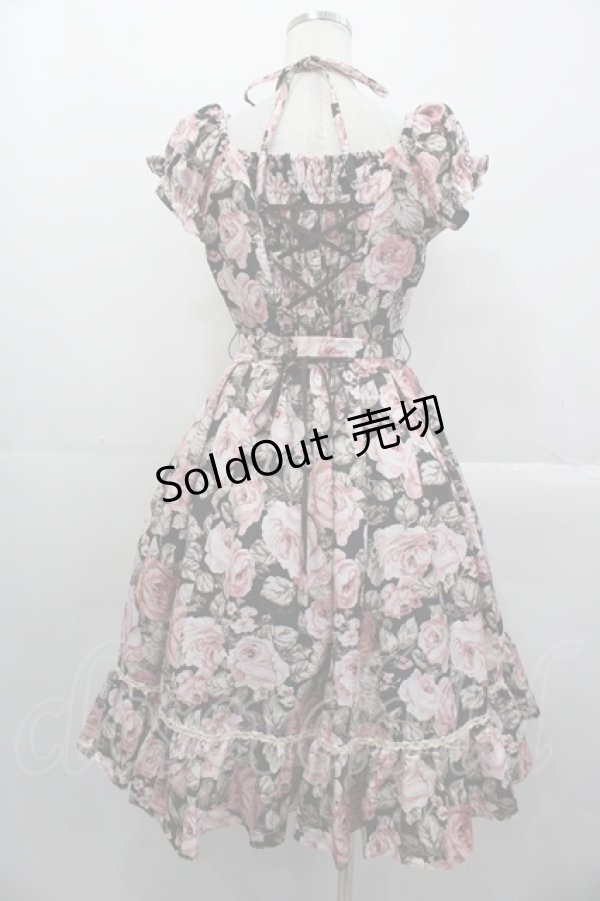 画像2: Victorian maiden / ローズゴブランポリーヌドレスワンピース  ブラック I-25-10-29-027-CL-OP-SA-ZI (2)