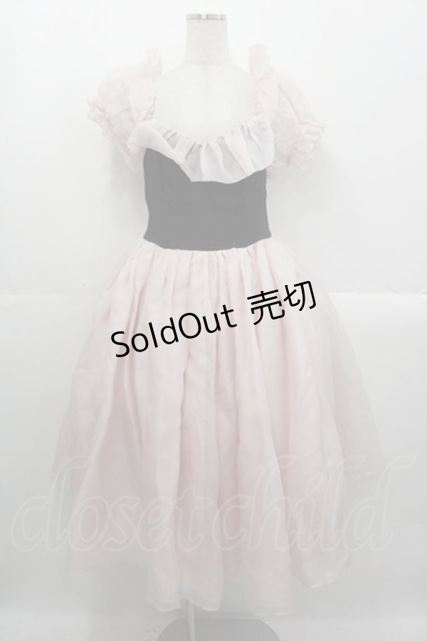 画像1: Selkie / En Pointe Silk Plie Dress S ピンクＸ黒 I-25-10-29-029-LO-OP-SA-ZI (1)