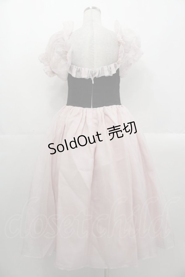 画像2: Selkie / En Pointe Silk Plie Dress S ピンクＸ黒 I-25-10-29-029-LO-OP-SA-ZI (2)
