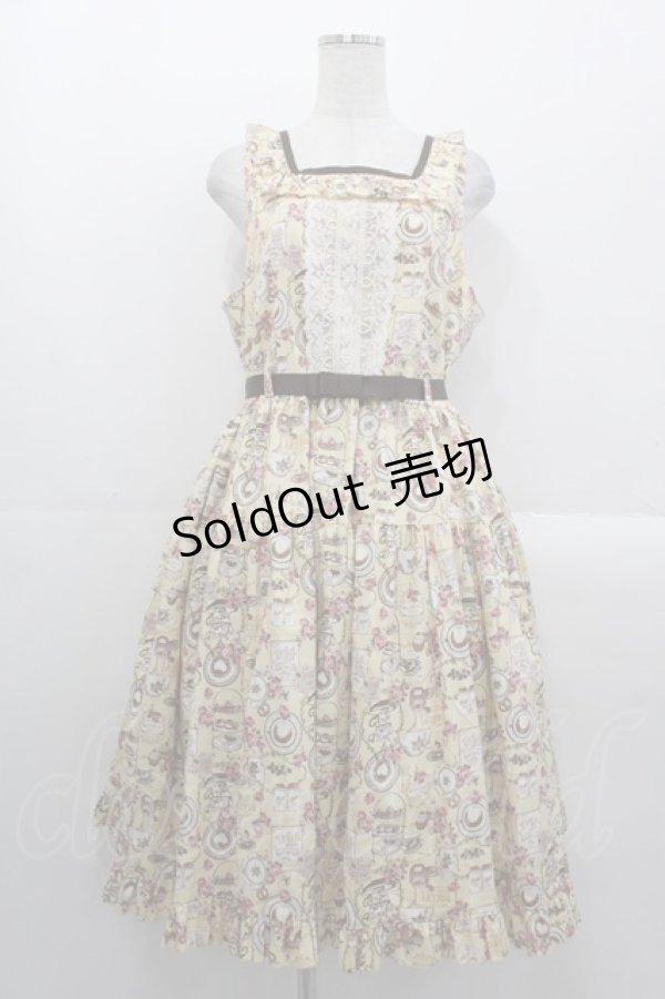 画像1: heavenly garden / アフタヌーンティージャンパースカート  アイボリー I-25-10-29-030-LO-OP-SA-ZI (1)