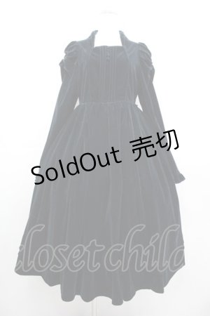 画像: axes femme kawaii / クラシカルベロアワンピース  ブルーグリーン I-25-10-29-031-AX-OP-SA-ZI