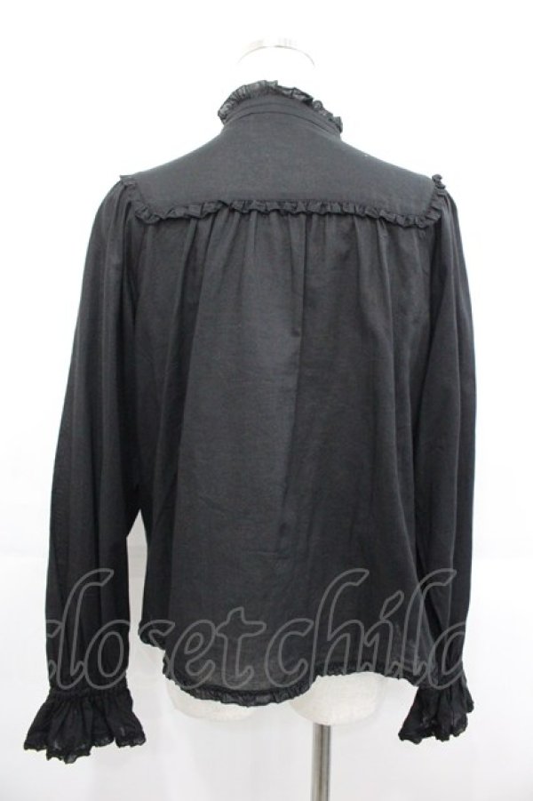 画像2: PINK HOUSE / フリル使いローンブラウス  黒 I-25-10-29-003-LO-BL-SA-ZI (2)
