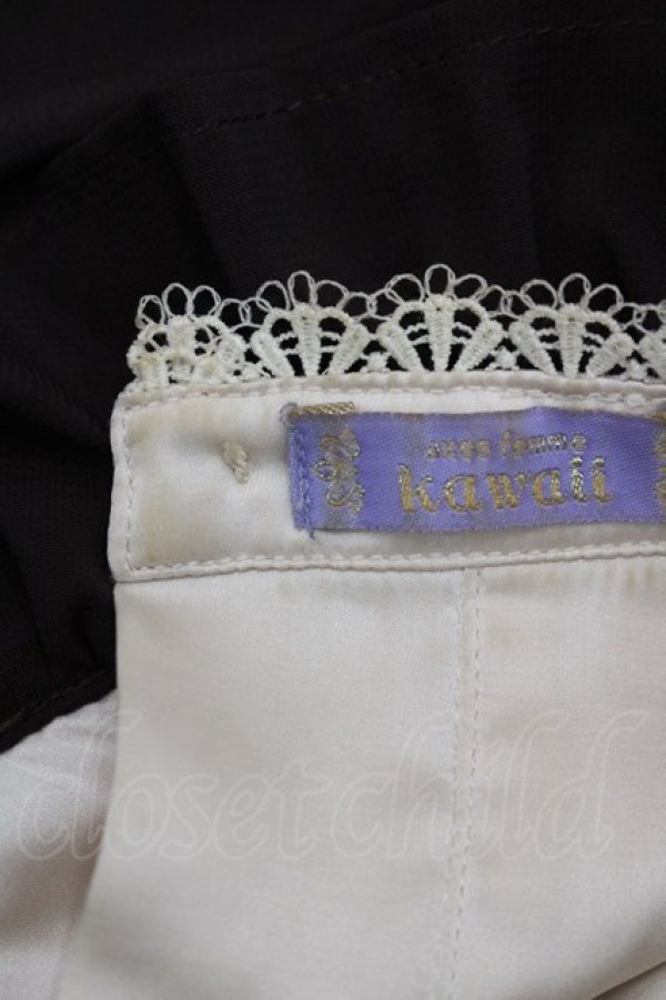 画像3: axes femme kawaii / クラシカルフリルロングワンピ  ブラウン I-25-10-29-032-AX-OP-SA-ZI (3)