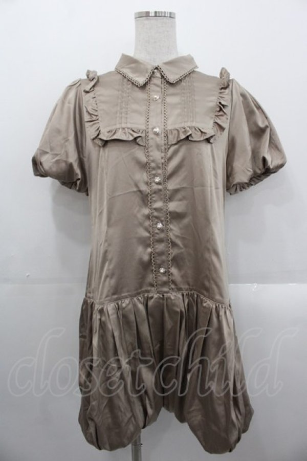 画像1: axes femme POETIQUE / バルーンデザインフリルチュニ  ブラウン I-25-10-29-034-AX-OP-SA-ZI (1)