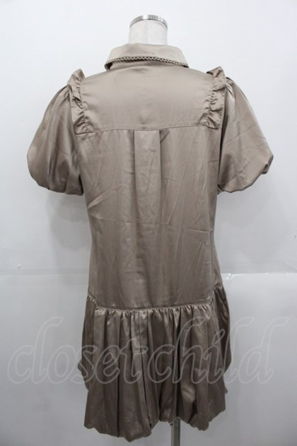 画像2: axes femme POETIQUE / バルーンデザインフリルチュニ  ブラウン I-25-10-29-034-AX-OP-SA-ZI (2)