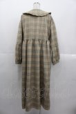 画像2: merry jenny / bear刺繍チェックワンピース  ブラウン I-25-10-29-039-LO-OP-SA-ZI (2)