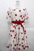 画像1: Lolime / CHERRY POP!ワンピース LL アイボリーＸ赤 I-25-10-29-042-LO-OP-SA-ZI (1)