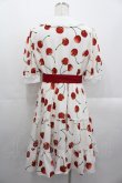 画像2: Lolime / CHERRY POP!ワンピース LL アイボリーＸ赤 I-25-10-29-042-LO-OP-SA-ZI (2)