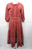 画像1: PINK HOUSE / ミニブーケフラワー総柄ワンピース  赤 I-25-11-04-051-LO-OP-SA-ZI (1)