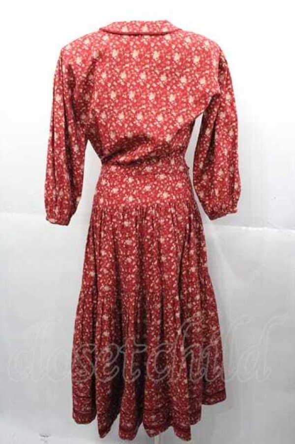 画像2: PINK HOUSE / ミニブーケフラワー総柄ワンピース  赤 I-25-11-04-051-LO-OP-SA-ZI (2)