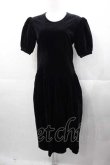 画像1: INGEBORG / 別珍半袖ワンピース  黒 I-25-11-04-054-LO-OP-SA-ZI (1)
