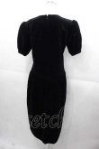 画像2: INGEBORG / 別珍半袖ワンピース  黒 I-25-11-04-054-LO-OP-SA-ZI (2)